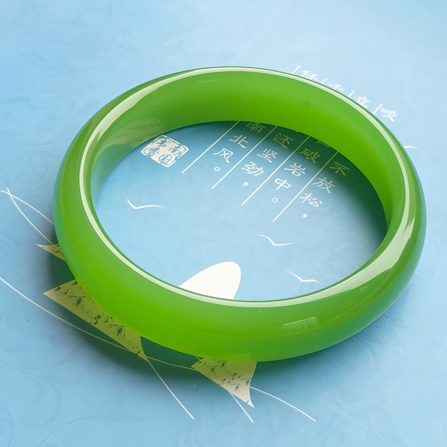 Fashionable and versatile apple green bracelet