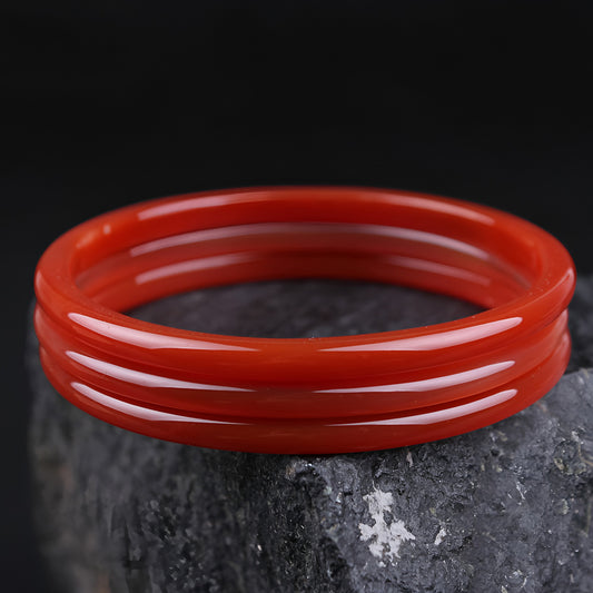 Delicate, elegant, and versatile red jade bracelet
