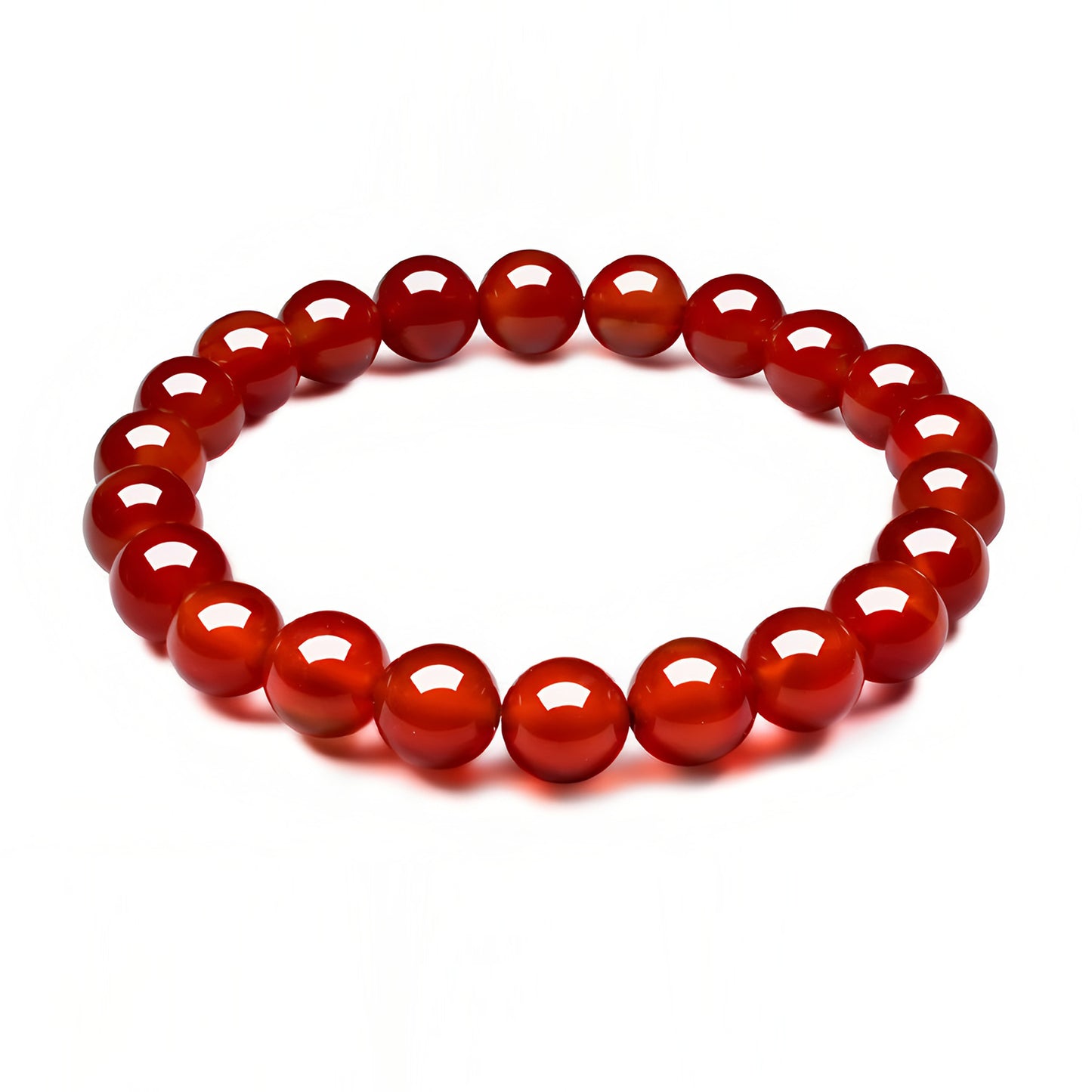 Natural jade wealth red jade beaded bracelet
