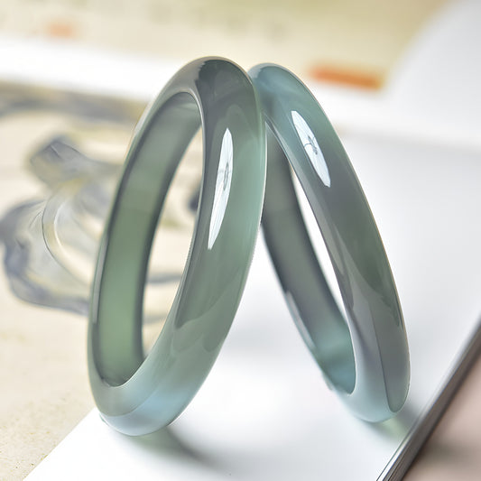 Natural Jade Vibrant Dark Blue Jade Bracelet