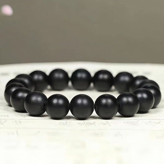 Natural Hetian Jade Black Jade Beaded Bracelet