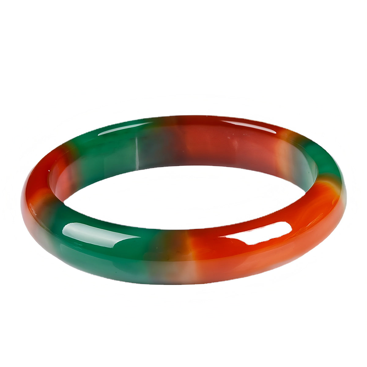 Natural Nephrite Colorful Jade Bracelet