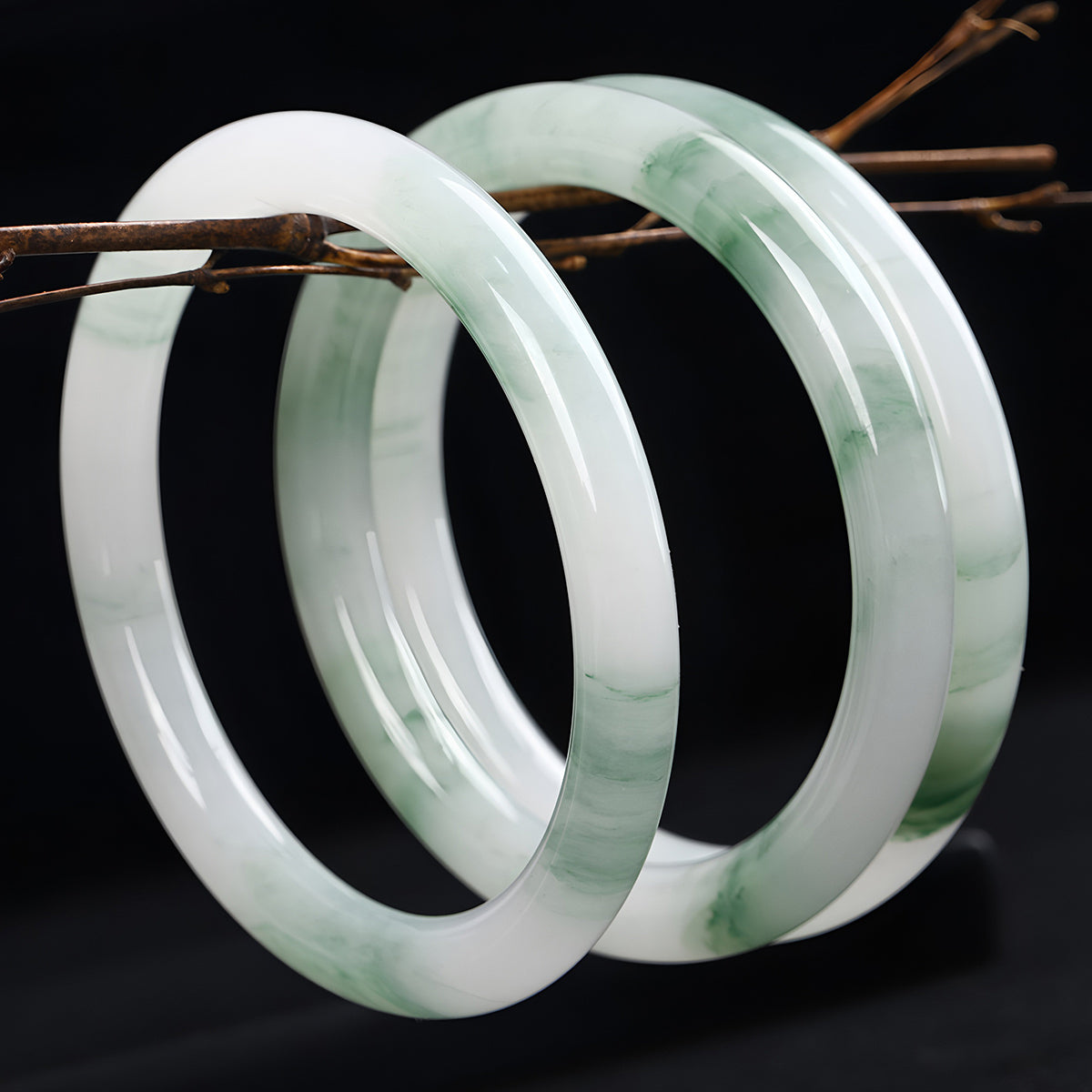 Natural Tianshan Emerald Green Jade Bracelet