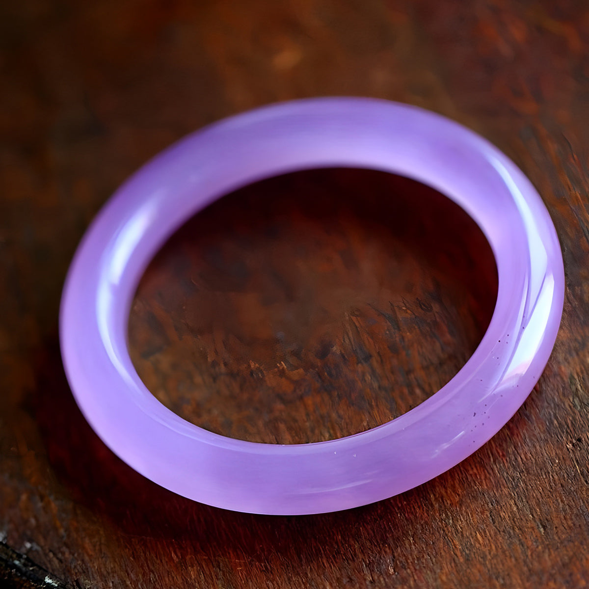 Natural Quartzite Ice Purple Jade Bracelet