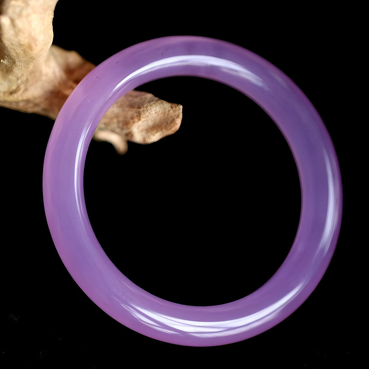 Natural Quartzite Ice Purple Jade Bracelet