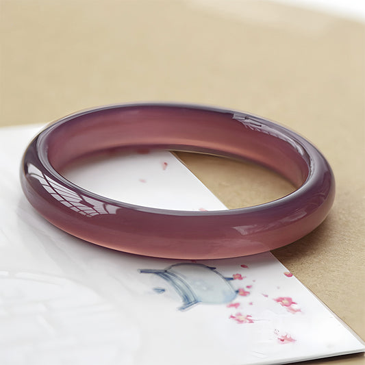 Natural Classic Imperial Purple Jade Bracelet