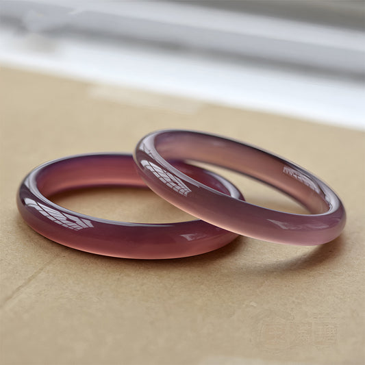 Natural Classic Imperial Purple Jade Bracelet