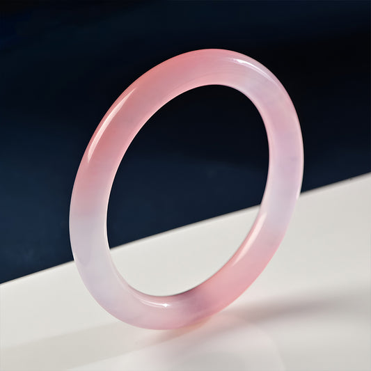 Natural Jade Bracelet Light Pink Jade Bracelet