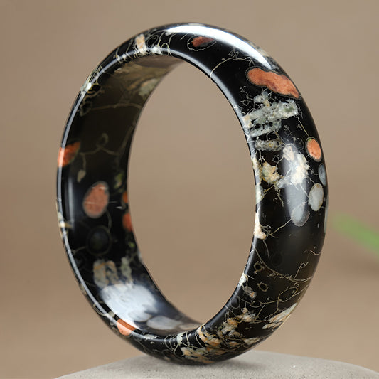 Natural Plum Blossom Jade Bracelet