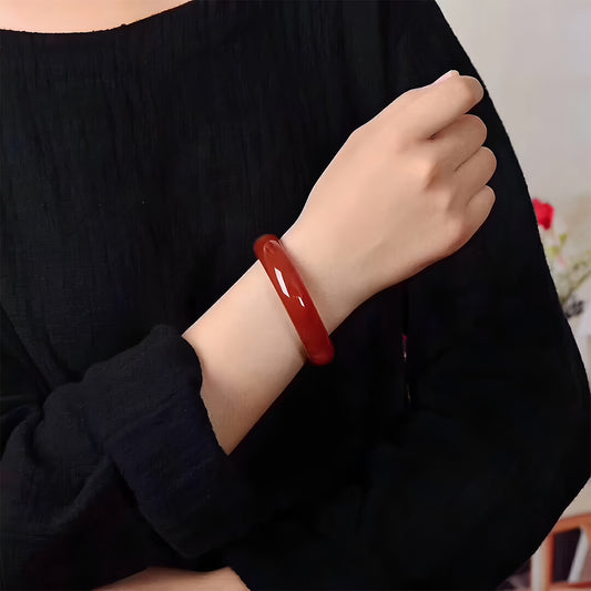 ◆Luck and Health◆ Natural Jade Bracelet Chalcedony RedJade Bracelet