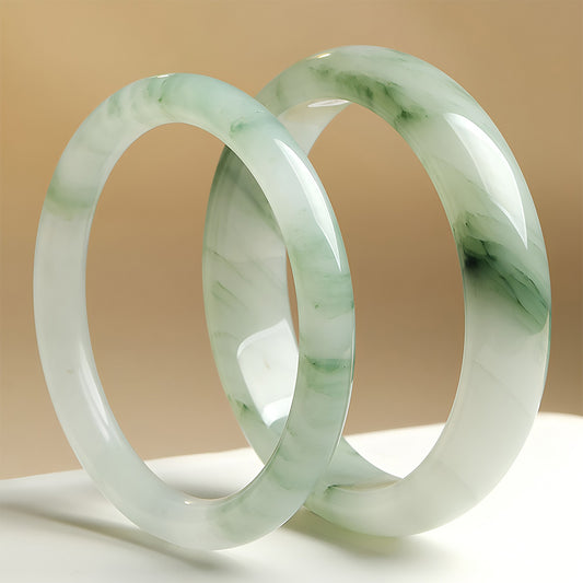 Natural Jade Bracelet White Green Charm Bracelet