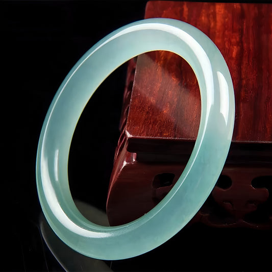 Natural Jade Bracelet Classic Ice Blue Jade Bracelet