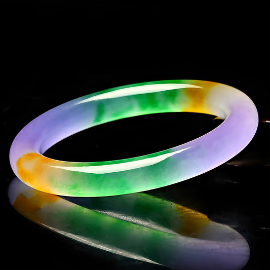 Natural colorful jade bracelet