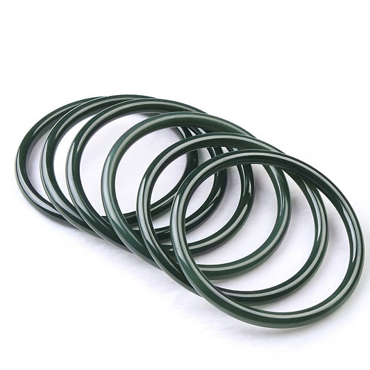 Natural Hetian green jade bracelet