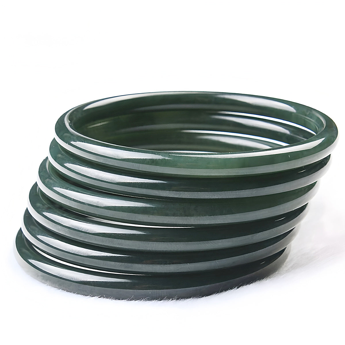 Natural Hetian green jade bracelet