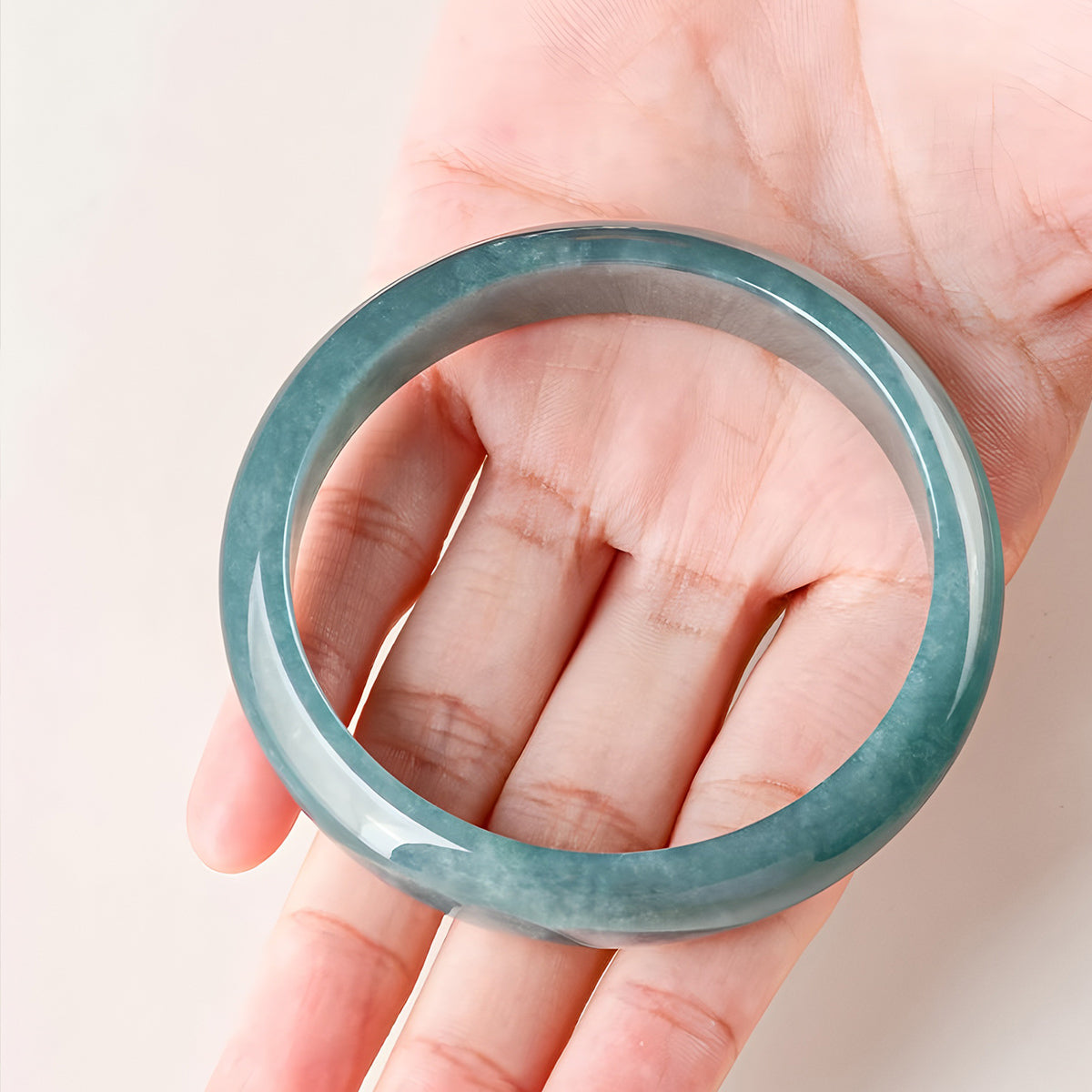 Natural Burmese jadeite green jade bracelet