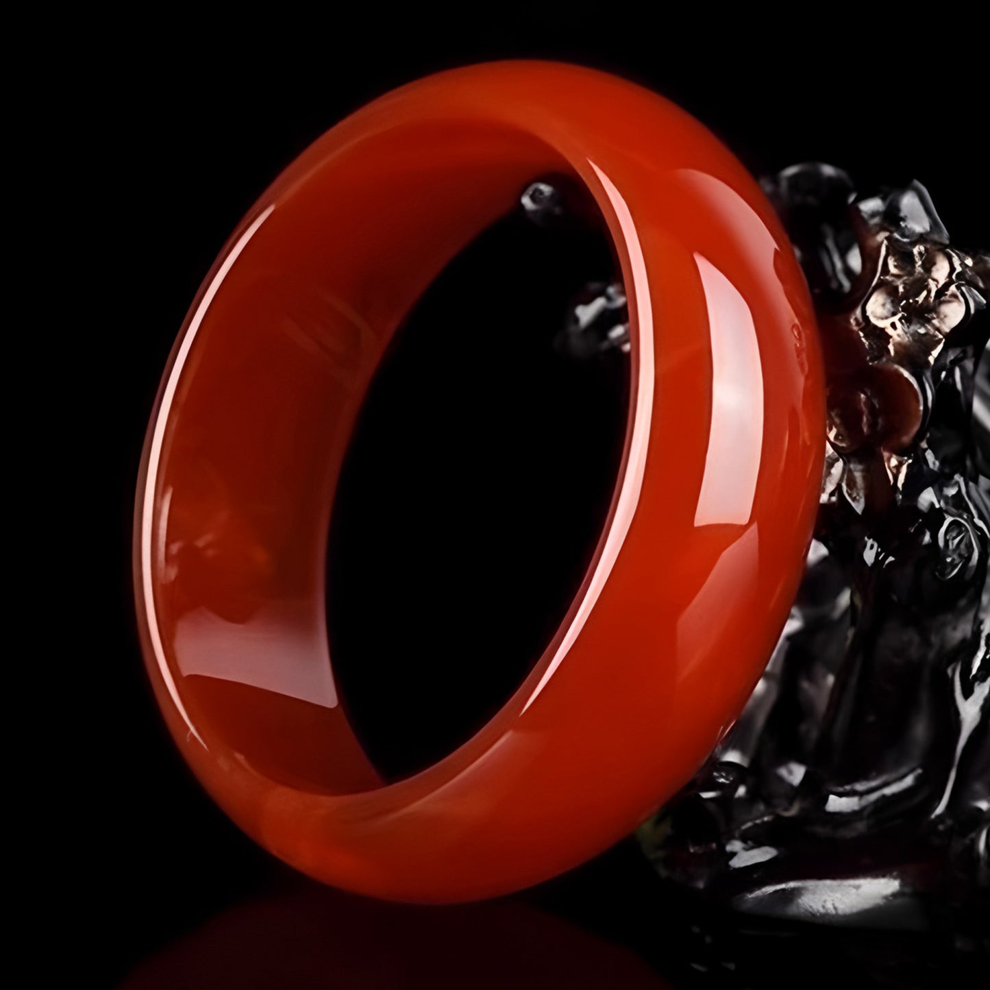 ◆Luck and Health◆ Brand New Genuine Jade Widened Rich Red Jade Bangles