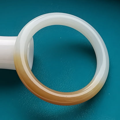 Quartzite White and Yellow Jade Bracelet