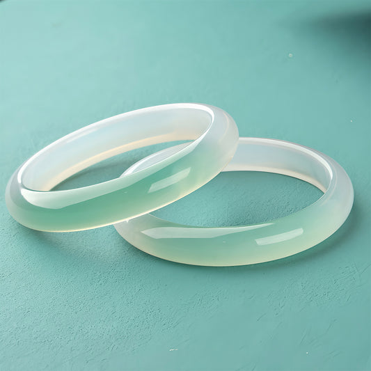 Natural jade half mountain half water bracelet