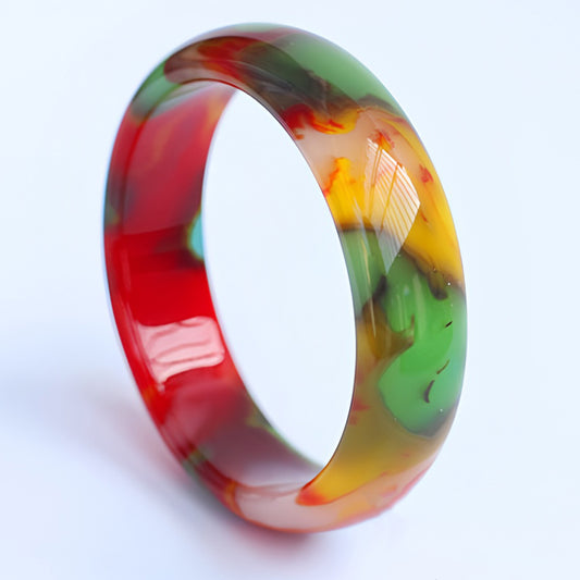 Stylish colorful jade bracelet