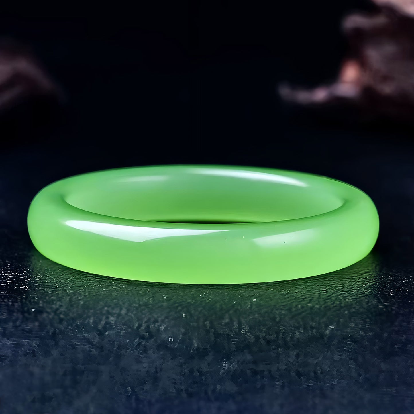 Natural Jade Bracelet Vibrant Lucky Apple Green Jade Bracelet