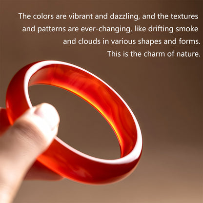 ◆Prosperity And Happiness◆Handmade natural red agate bracelet