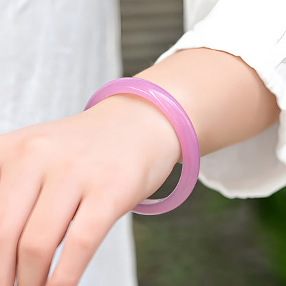 Natural Jade Bracelet Elegant Beautiful Pink Jade Bangles