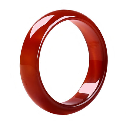 ◆Luck and Health◆ Brand New Genuine Jade Widened Rich Red Jade Bangles