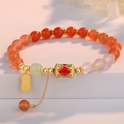 Gradient Agate Ankang Jade Bracelet（Bead width 6mm）