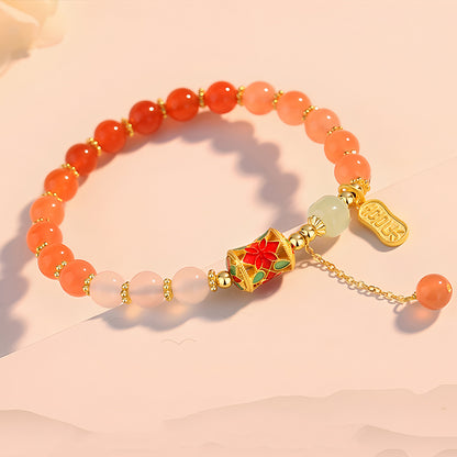Gradient Agate Ankang Jade Bracelet（Bead width 6mm）