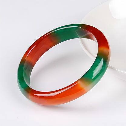 Natural Nephrite Colorful Jade Bracelet