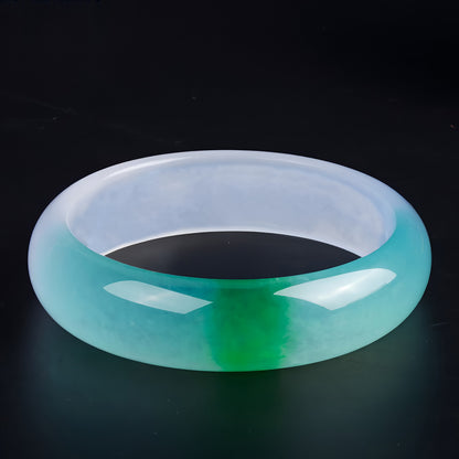 Natural Elegant Semi-Green Jade Bracelet