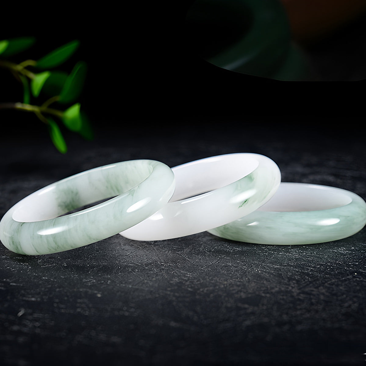 Natural Tianshan Emerald Green Jade Bracelet