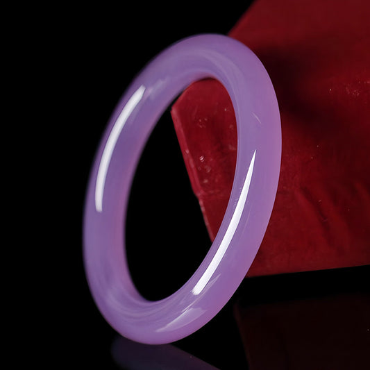 Natural Quartzite Ice Purple Jade Bracelet