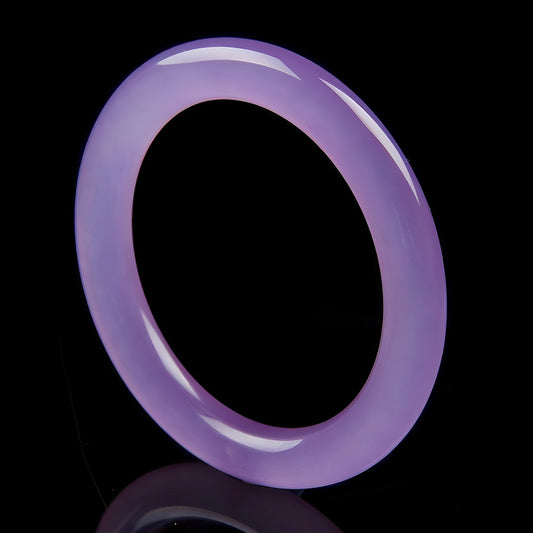 Natural Quartzite Ice Purple Jade Bracelet