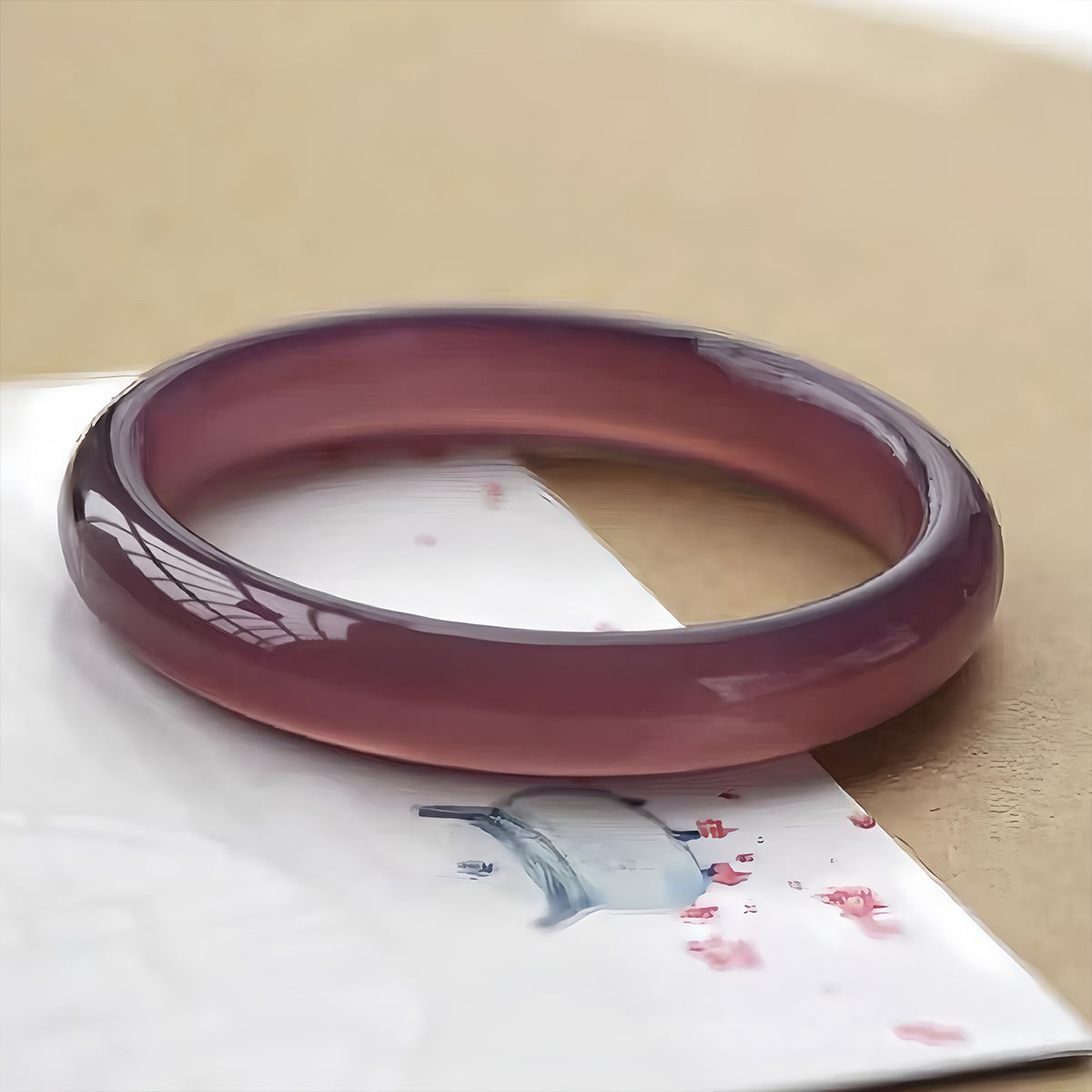 Natural Jade Bracelet Agate Stone Purple Jade Bracelet