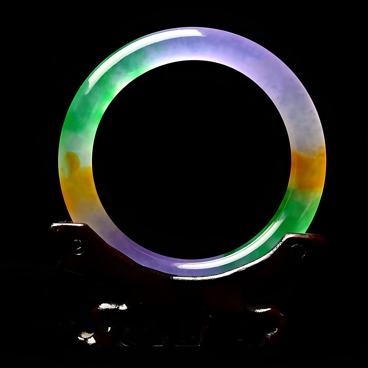 Natural colorful jade bracelet